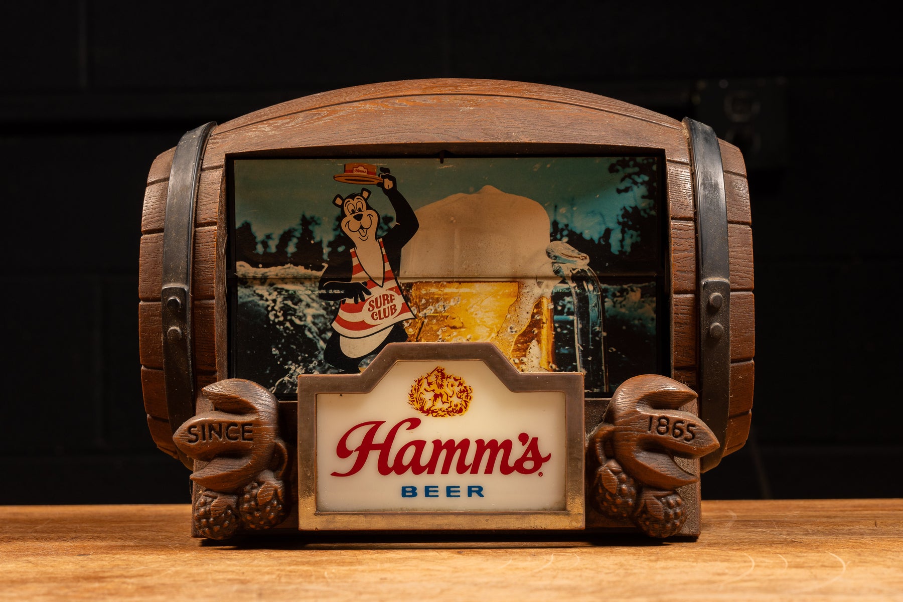 Vintage Lighted Hamms Beer Barrel Sign – Industrial Artifacts