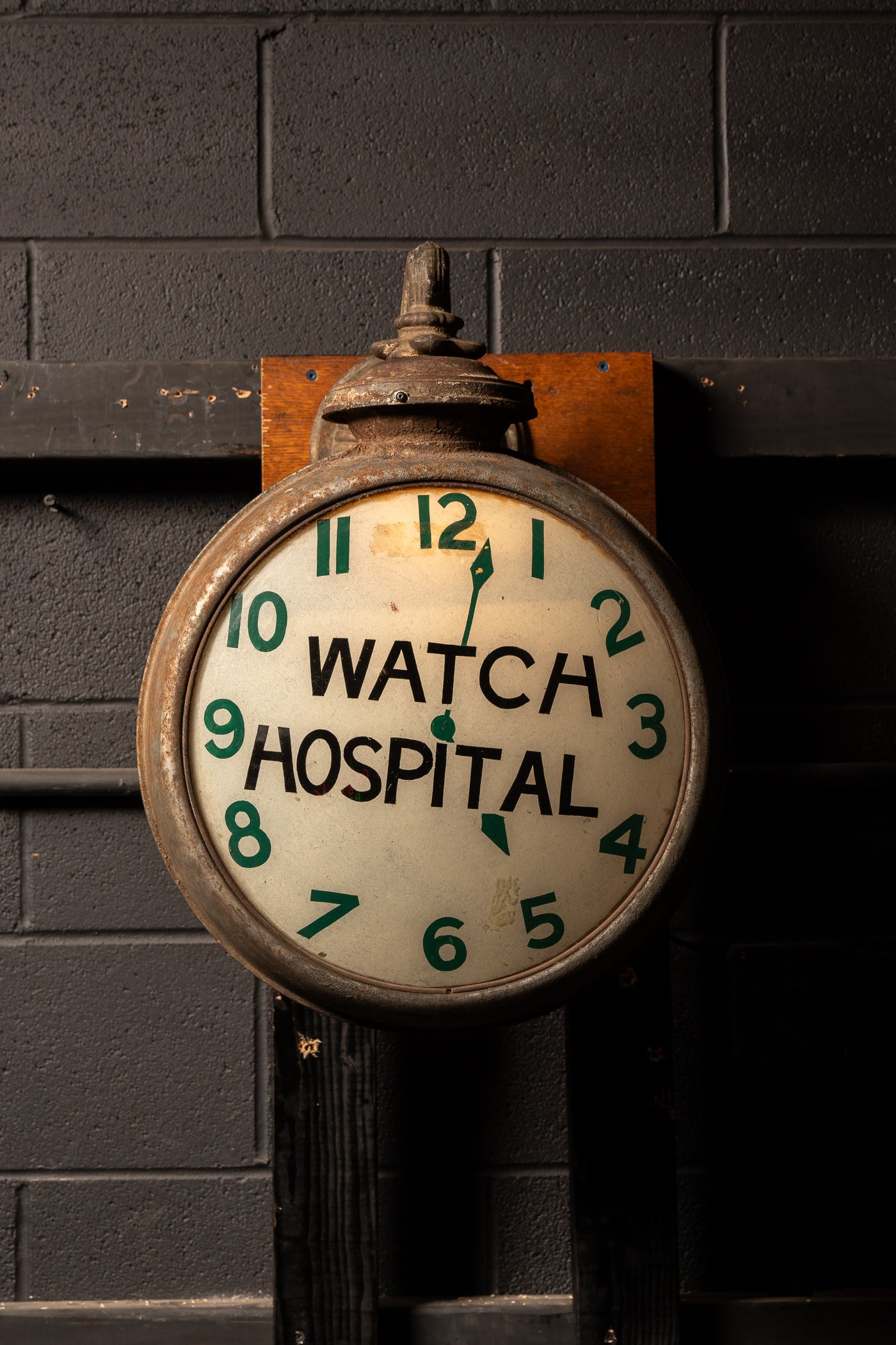 Early 20th Century Double-Sided Watch Hospital Lighted Globe Sign