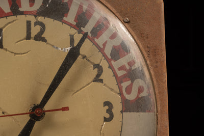 Inland Tire Service Station Advertising Clock