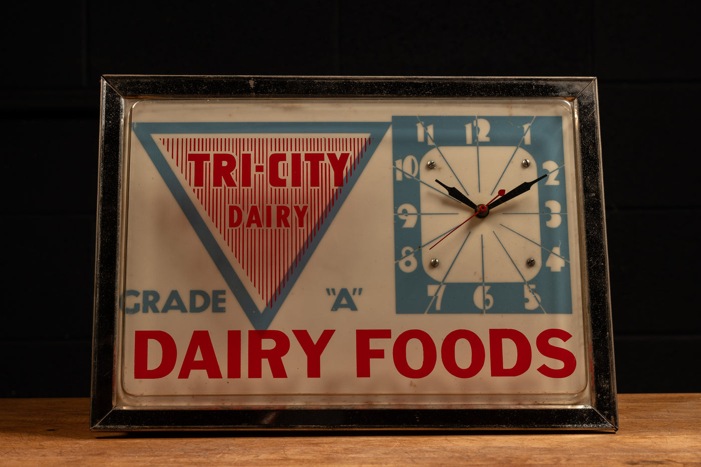 Tri-City Dairy Lighted Blinking Advertising Sign