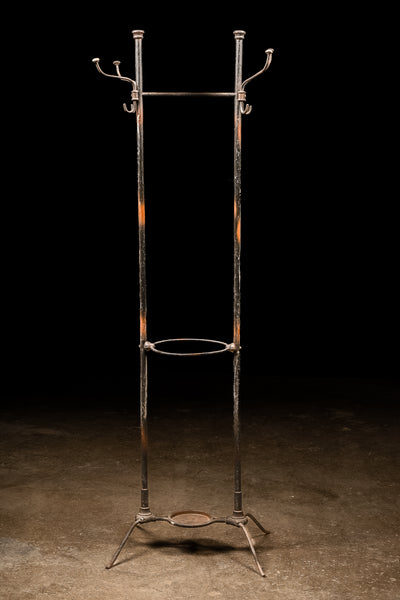 Antique Japanned Copper Coat Rack