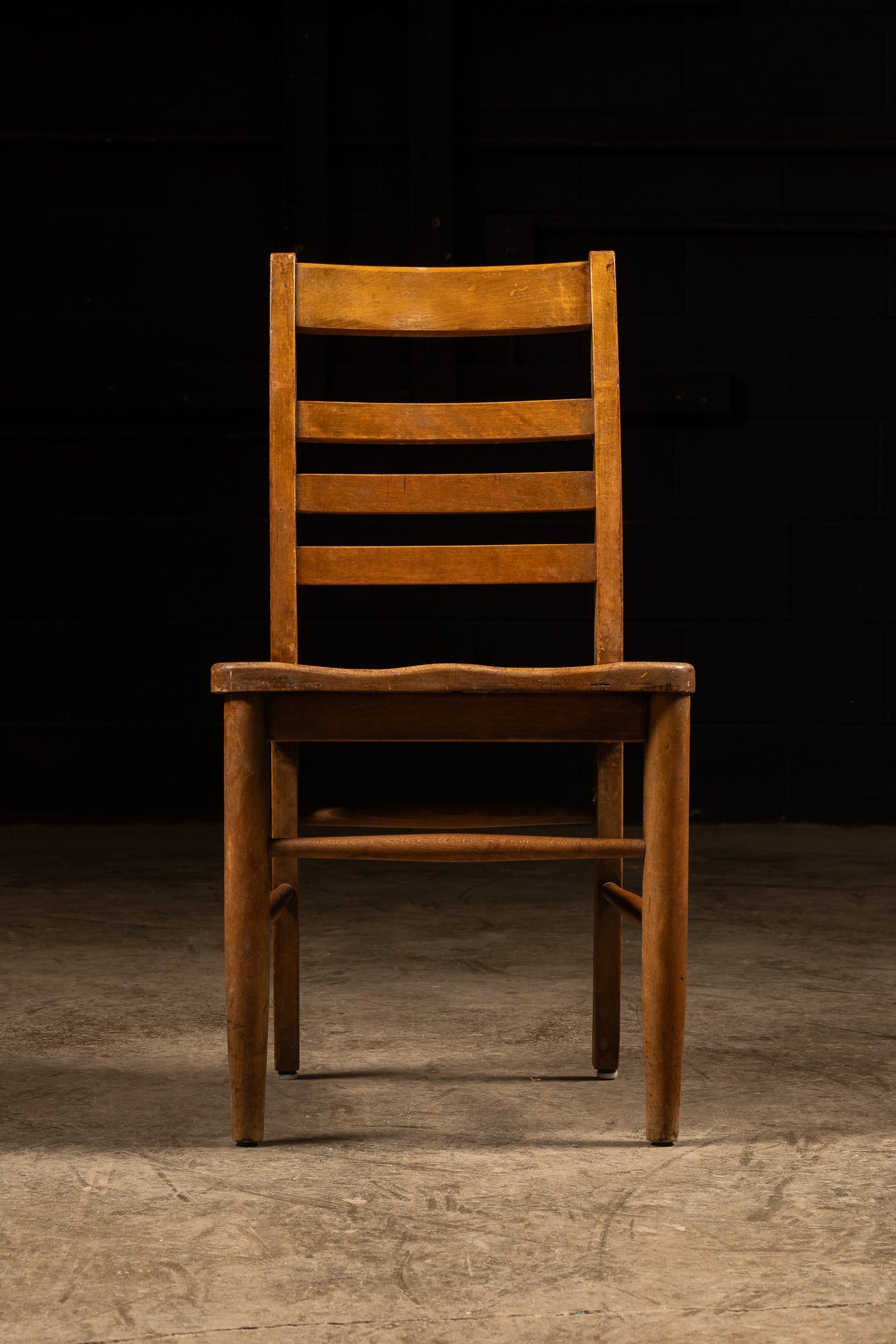 Antique Ladder Back Wooden Dining Chair