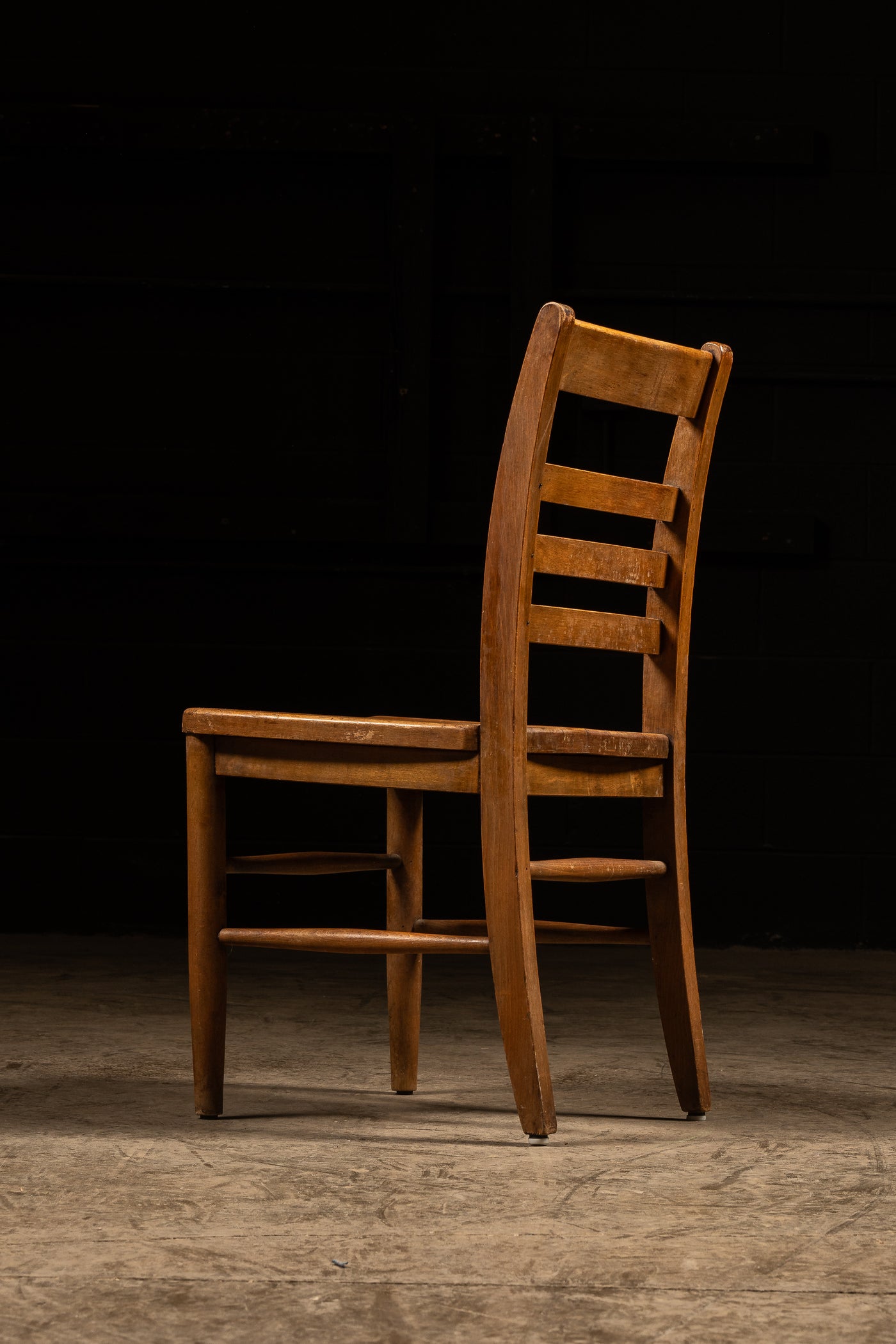 Antique Ladder Back Wooden Dining Chair