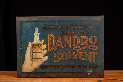 Early 20th Century Dandro Solvent TOC Sign