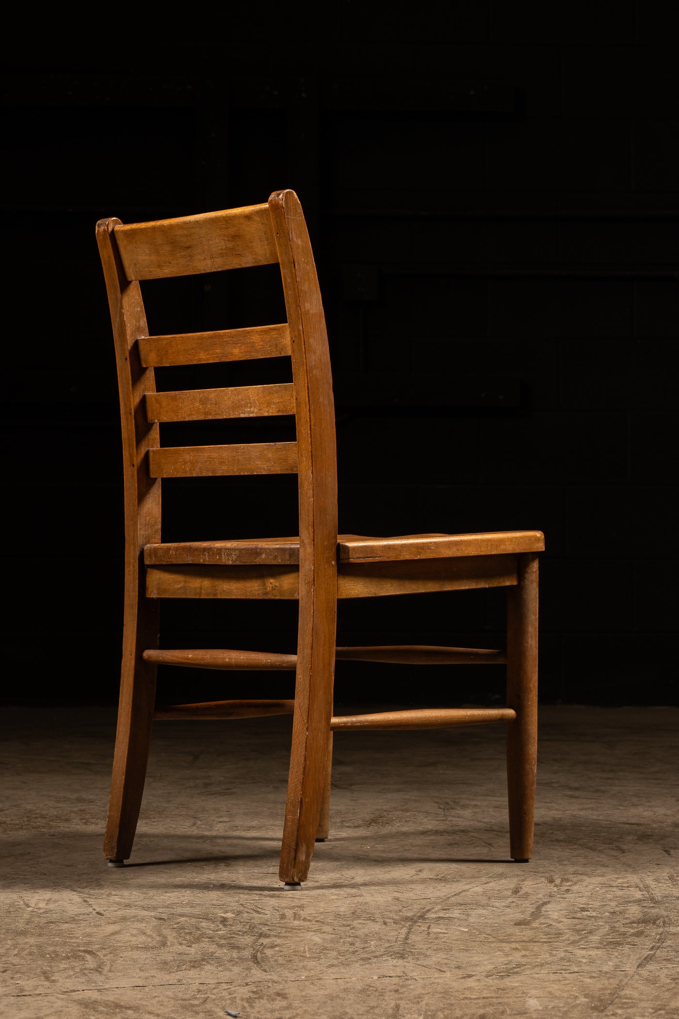 Antique Ladder Back Wooden Dining Chair