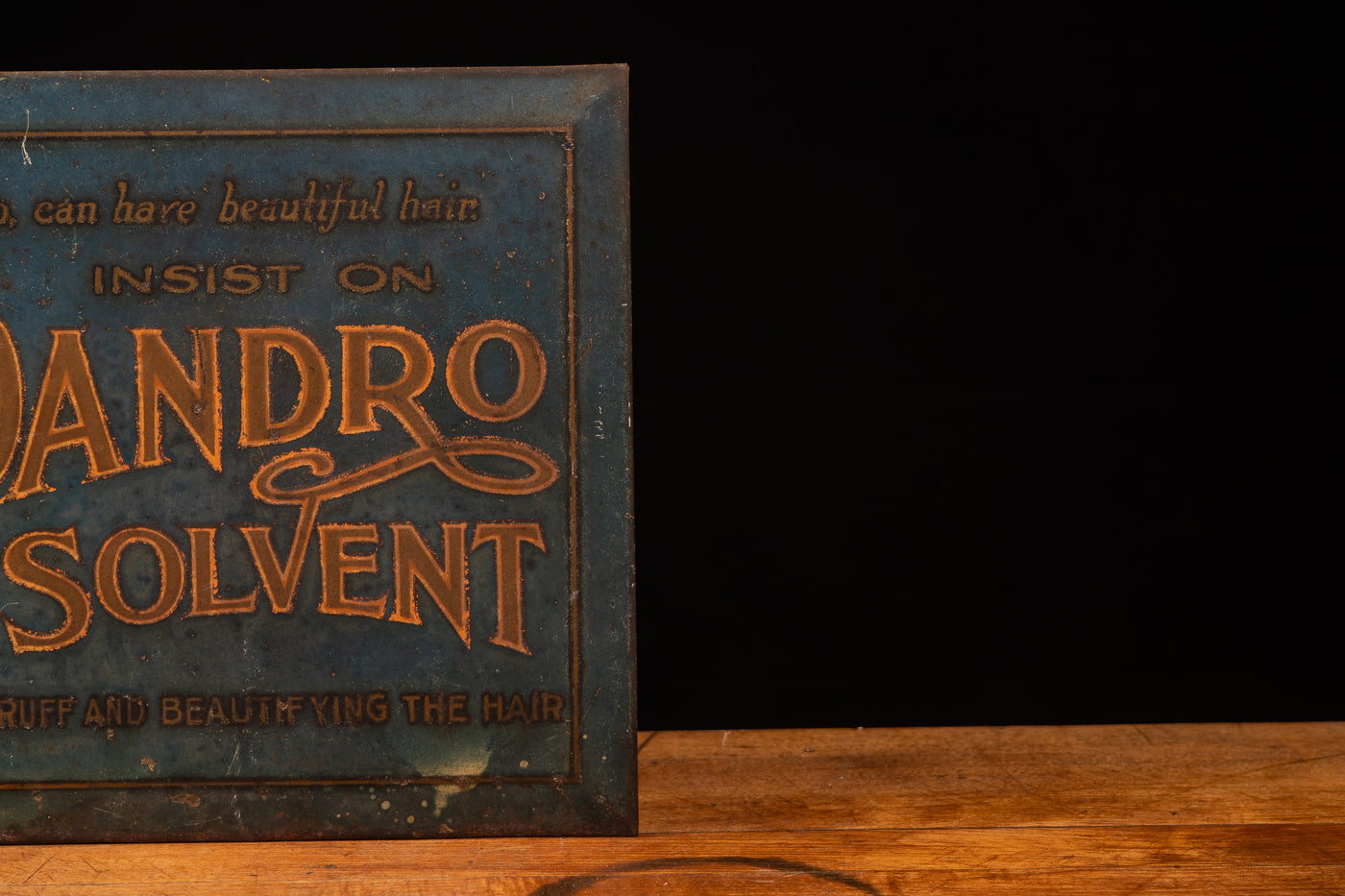 Early 20th Century Dandro Solvent TOC Sign