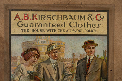 Early 20th Century A.B. Kirschbaum Litho Cardstock Advertisement