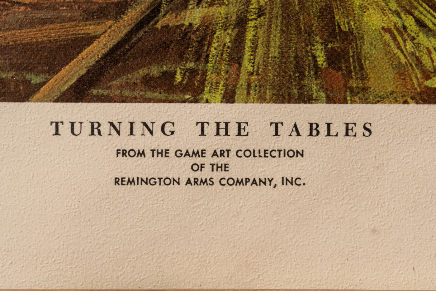Remington Arms "Turning the Tables" Game Art Collection Framed Litho