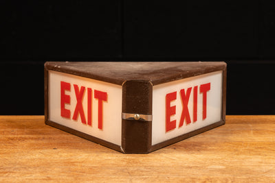 Vintage Lighted Theater Lobby Exit Sign