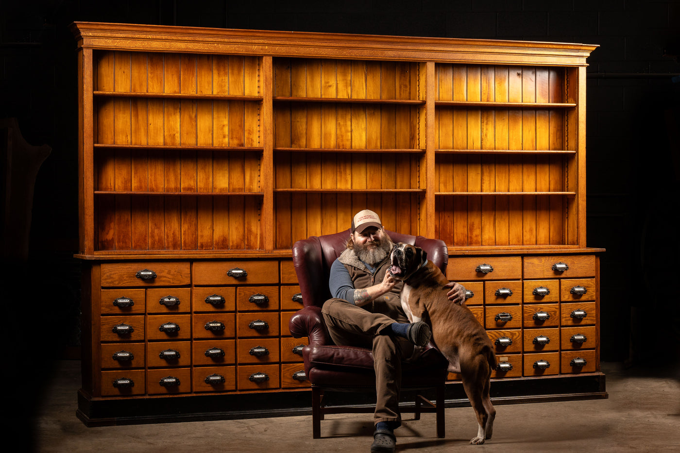 Massive Early 20th Century Apothecary Cabinet