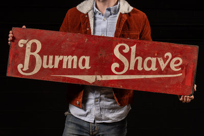 Antique Painted Burma Shave Sign