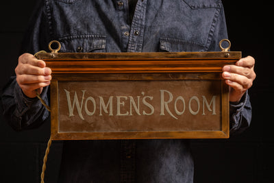 Early 20th Century Frink Polarlite Women's Room Sign