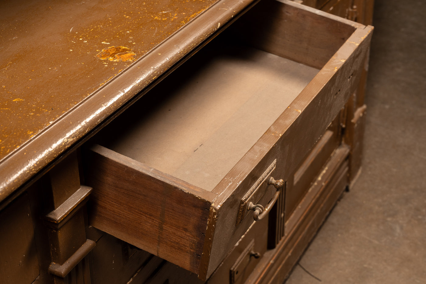 Early Rustic Painted Hutch