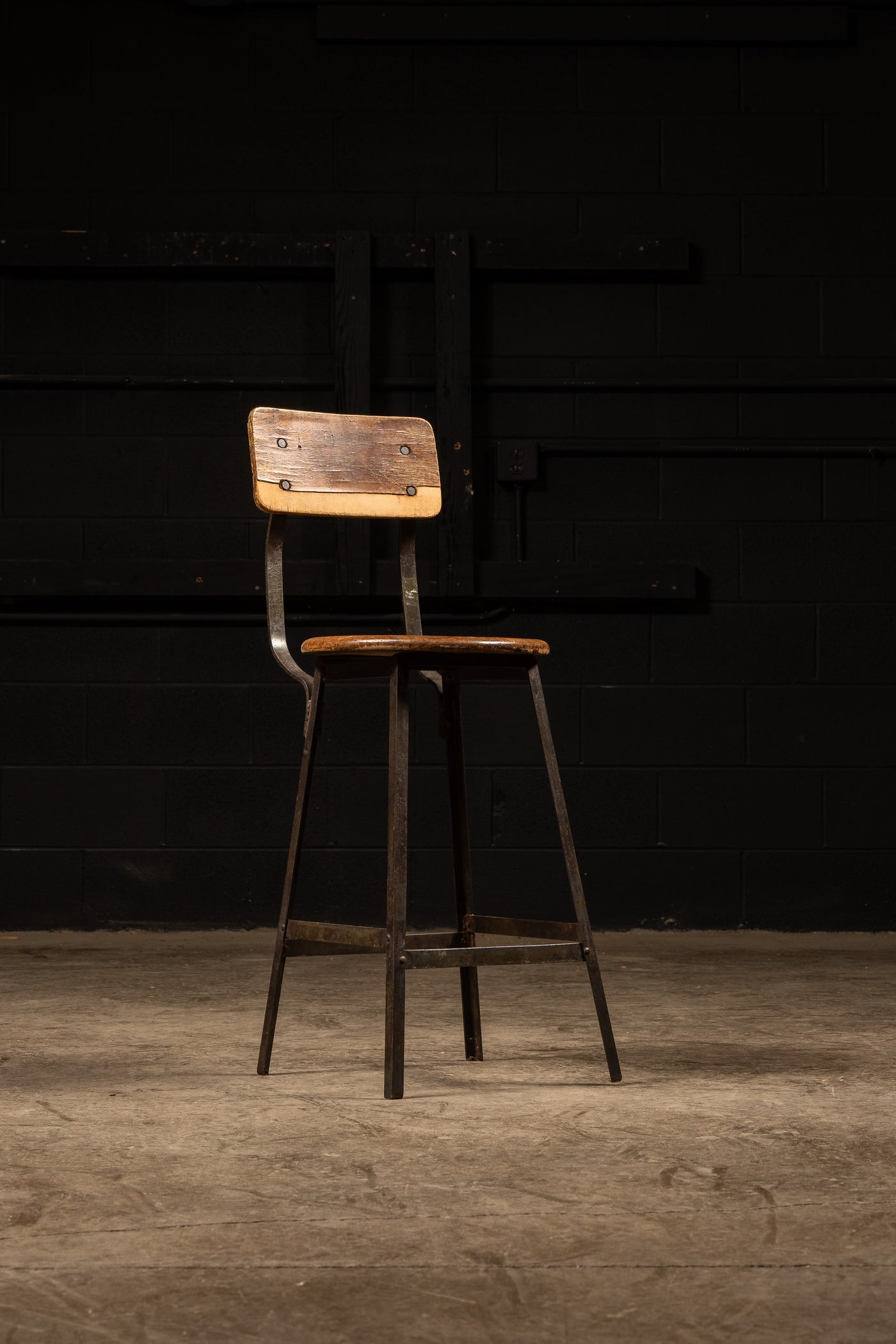 Antique Industrial Stool