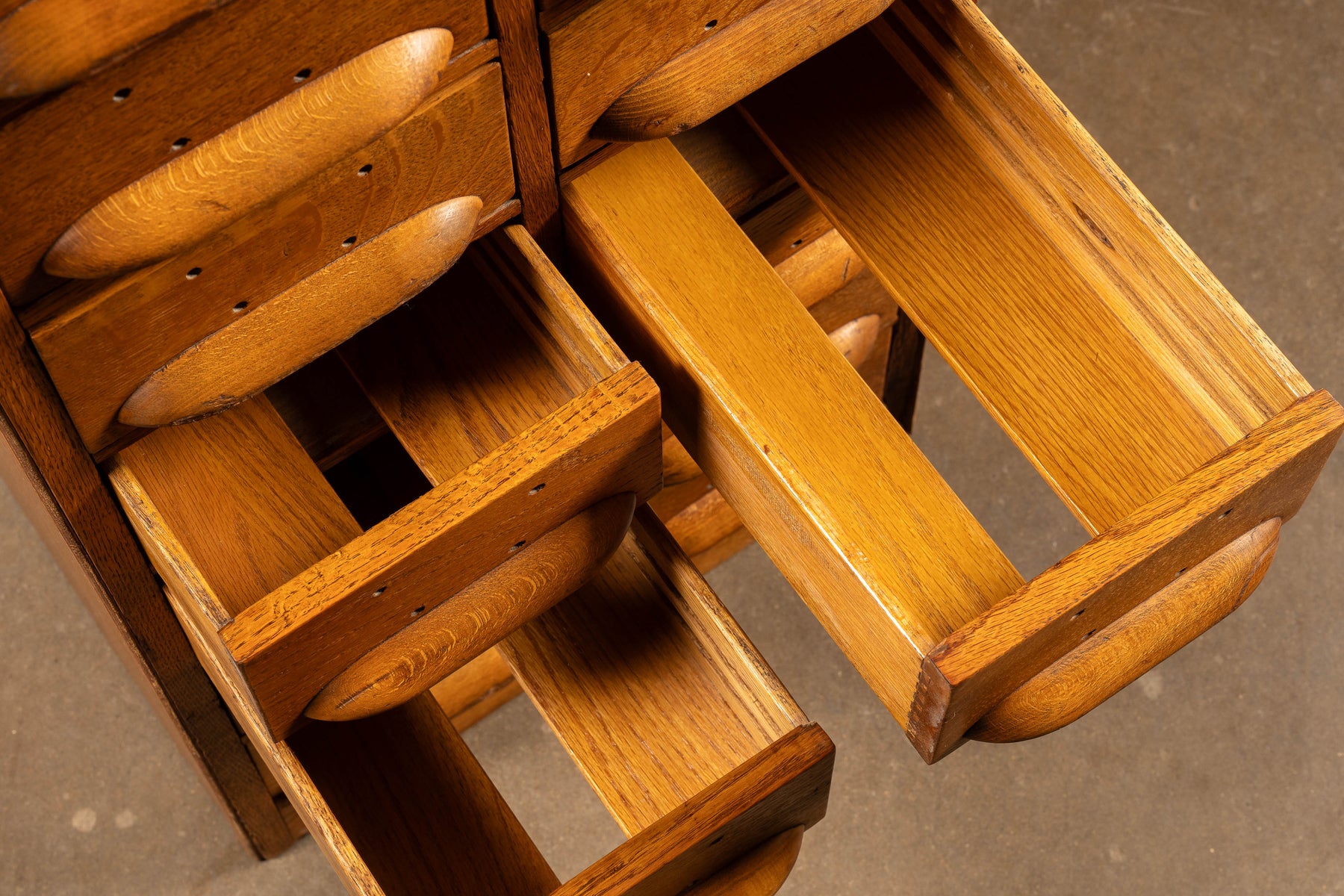 Vintage 20Drawer Wooden Card Catalog Industrial Artifacts