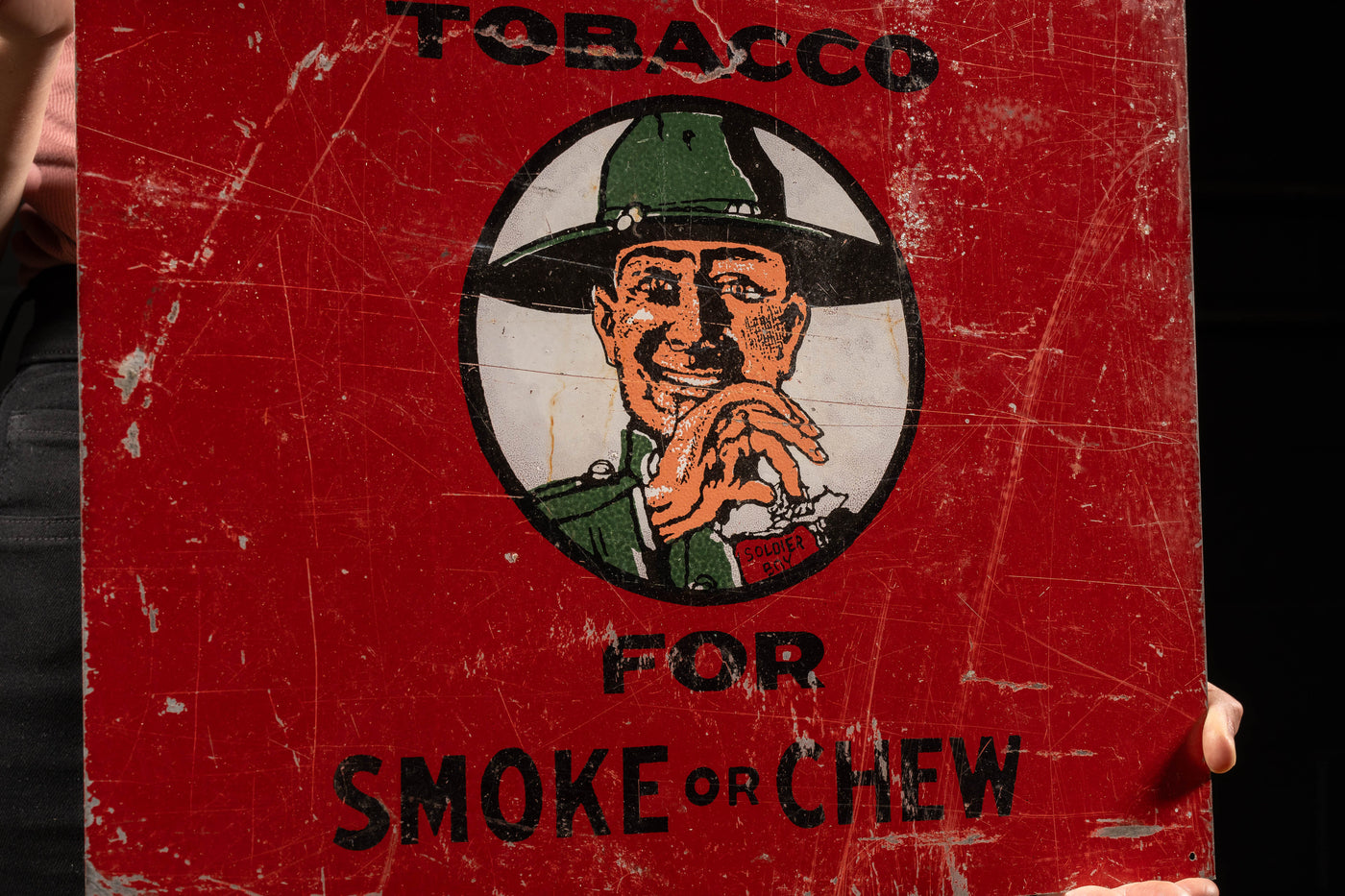 Single-Sided Tin Tobacco Sign