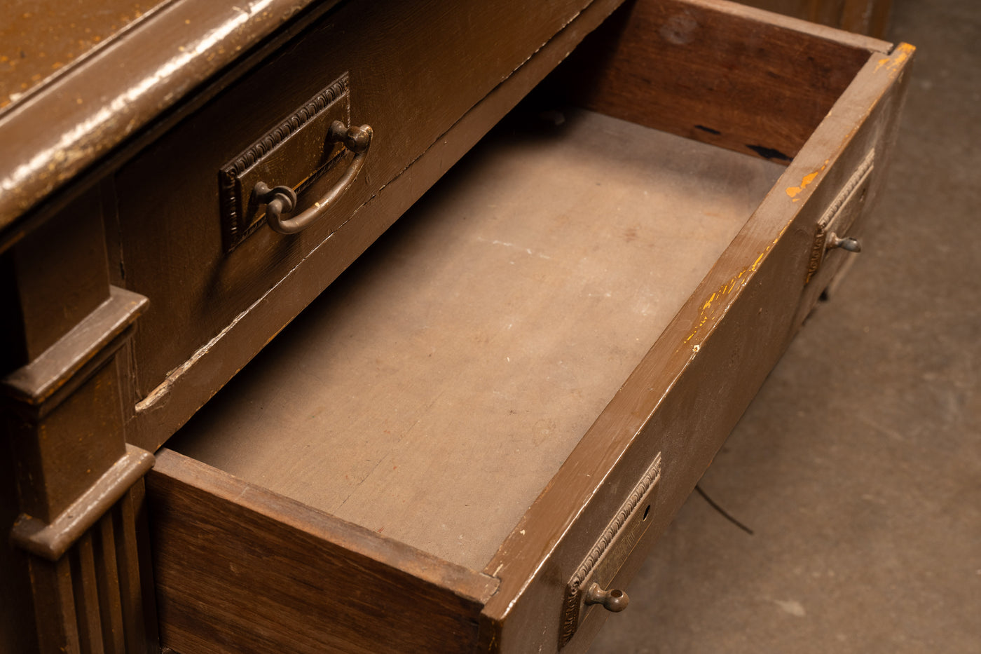 Early Rustic Painted Hutch