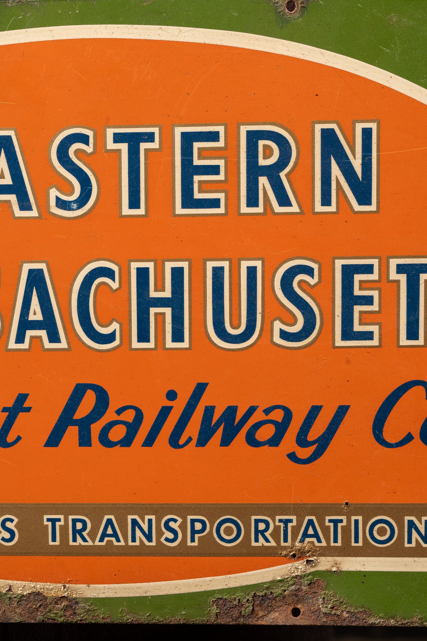 Vintage Painted Metal Railway Advertising Sign