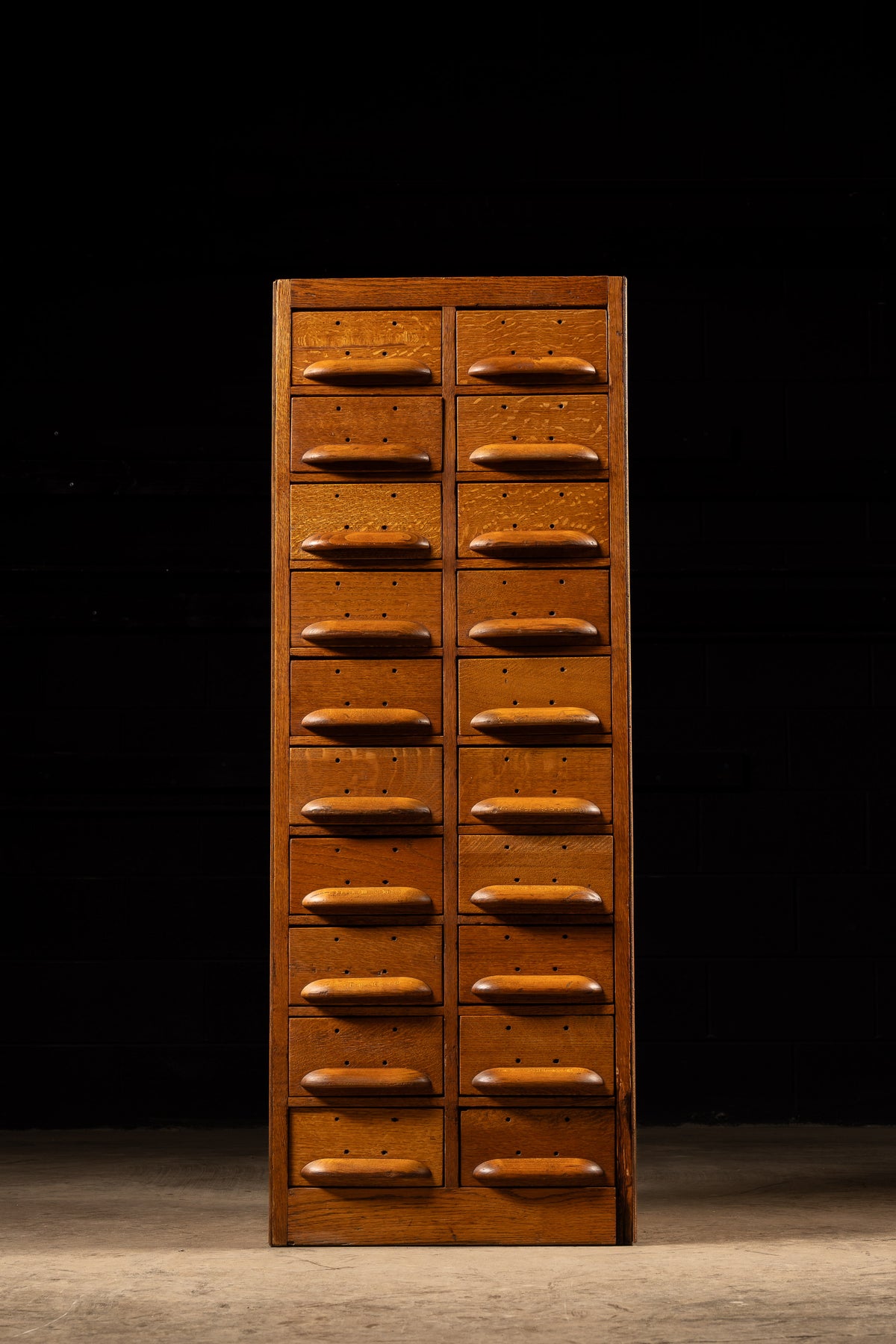 Vintage 20Drawer Wooden Card Catalog Industrial Artifacts