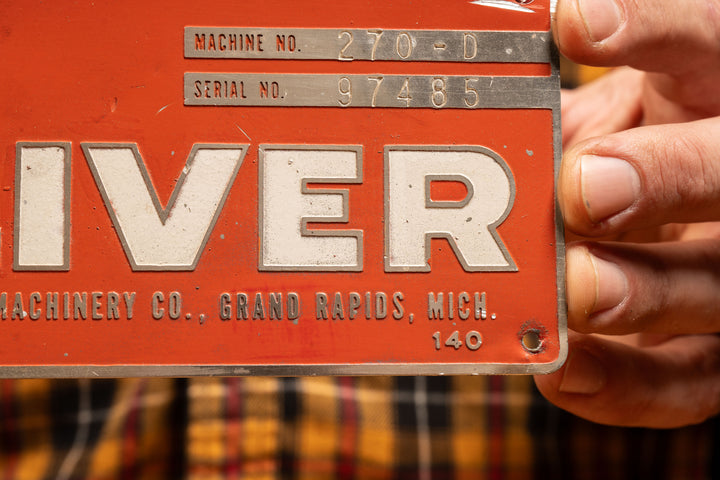 Vintage Oliver Table Saw Machine Tag – Industrial Artifacts