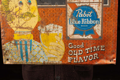 Vintage Tin Litho PBR Menu Board