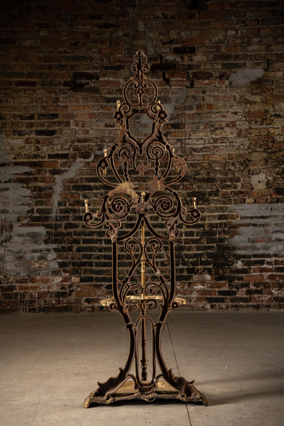 c. 1880 Ornate Cast Iron Hall Tree