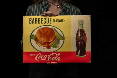 c. 1950s Coca-Cola Cardstock Advertising Sign