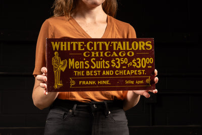 White City Tailors Flanged Mercantile Sign