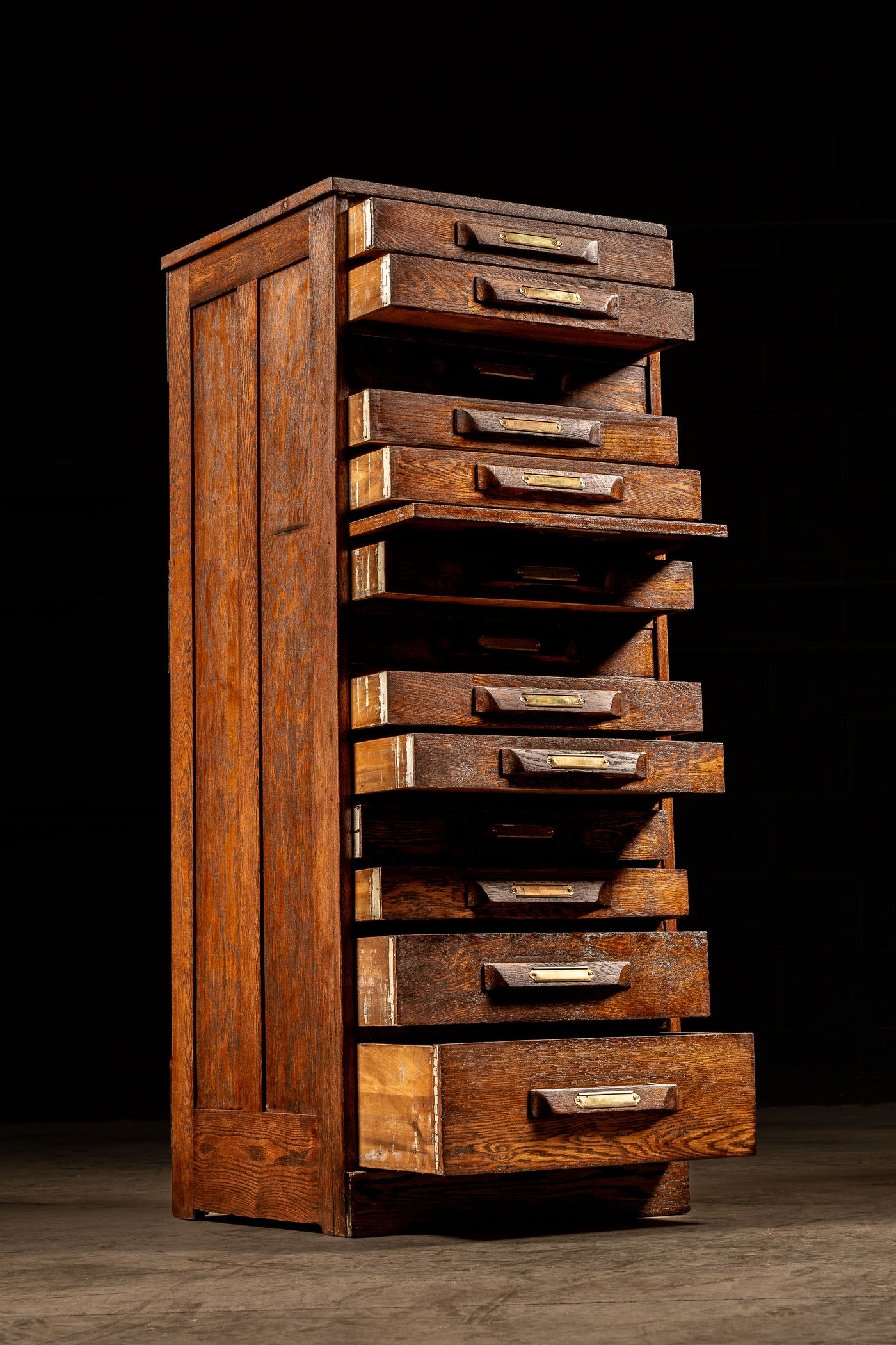 Antique Wooden Document Cabinet