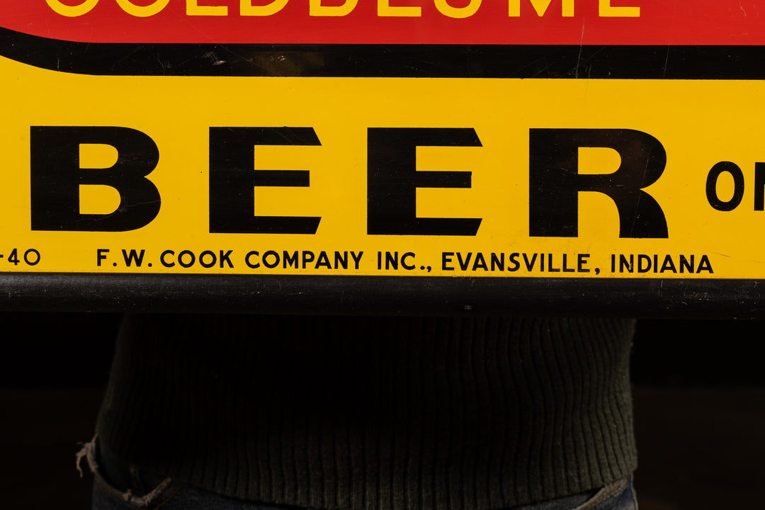 Framed Cook's Goldblume Metal Advertising Sign – Industrial Artifacts