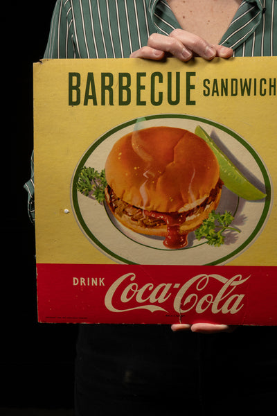 c. 1950s Coca-Cola Cardstock Advertising Sign