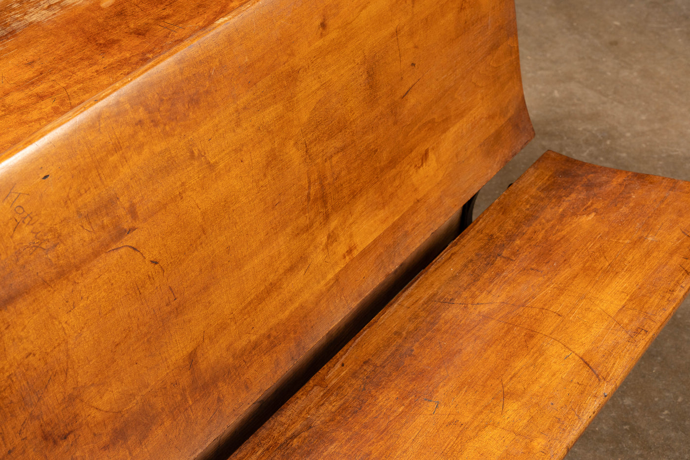 19th Century Andrews #4 Folding School Bench Desk