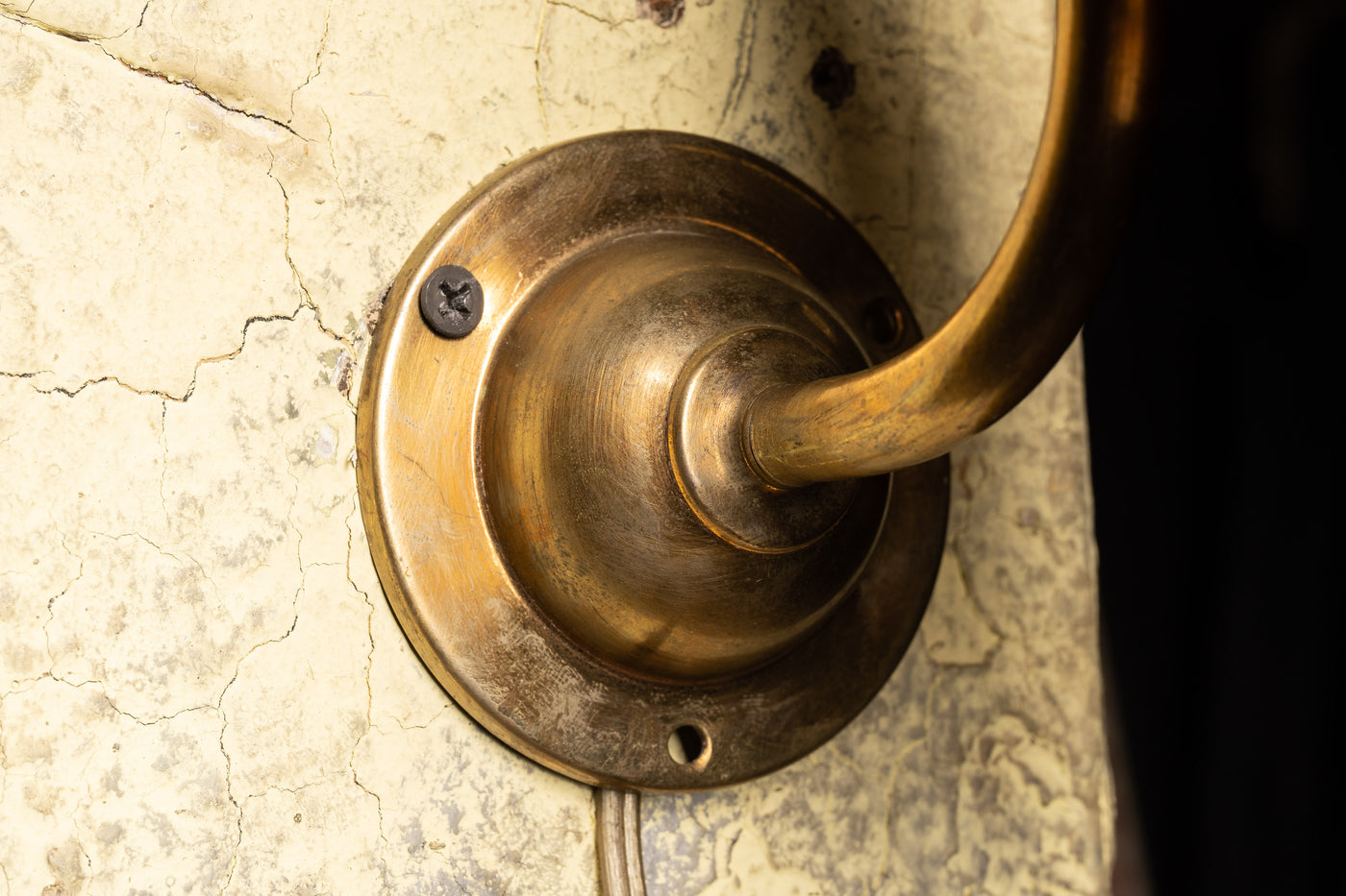 Vintage Brass Floral Sconce with Milk Glass Shade