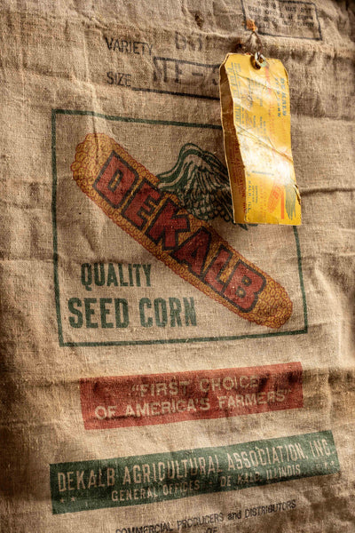 Vintage Framed Dekalb Crop Sack