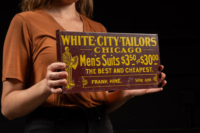 White City Tailors Flanged Mercantile Sign