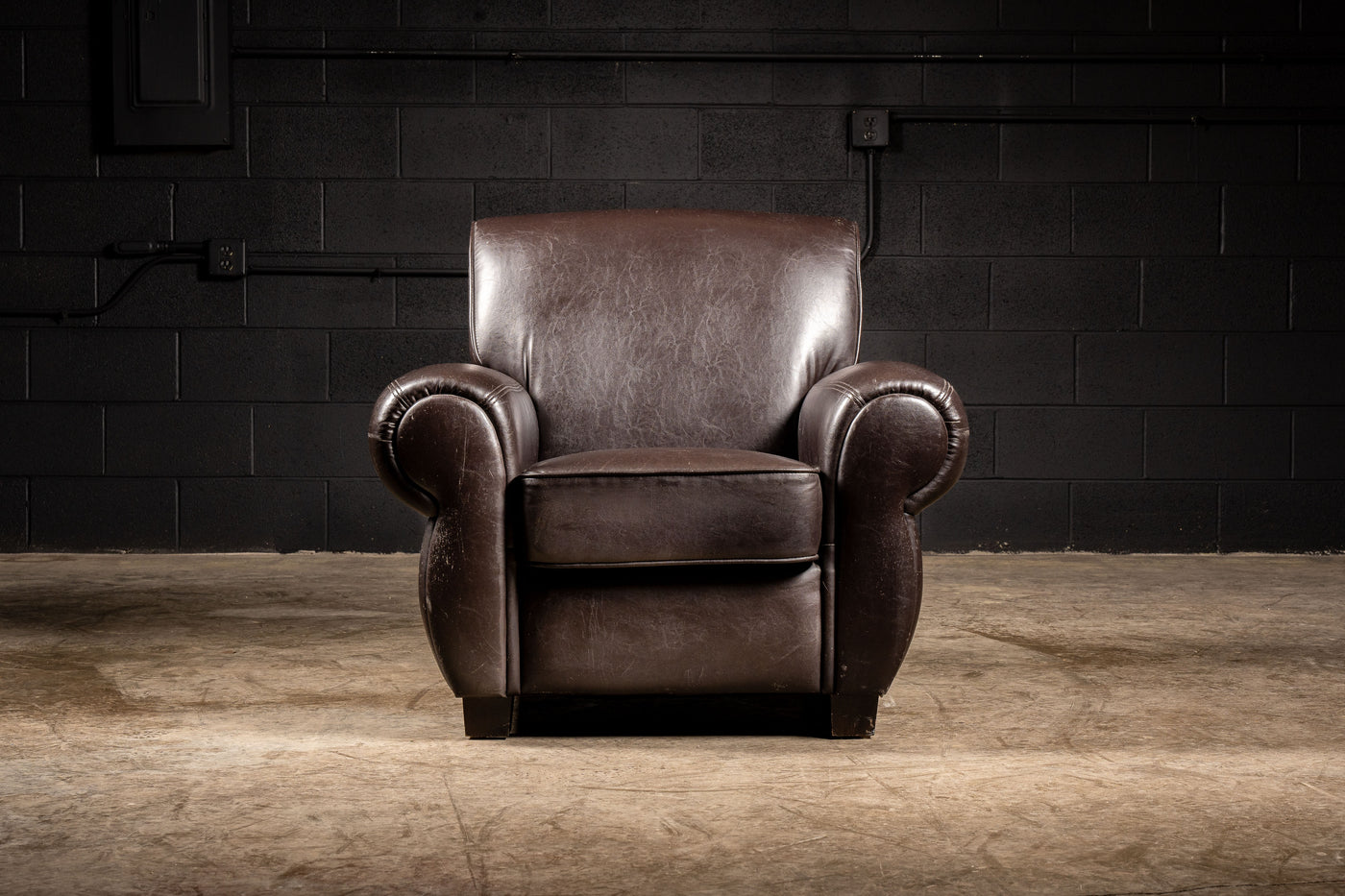 Contemporary Leather Club Chair