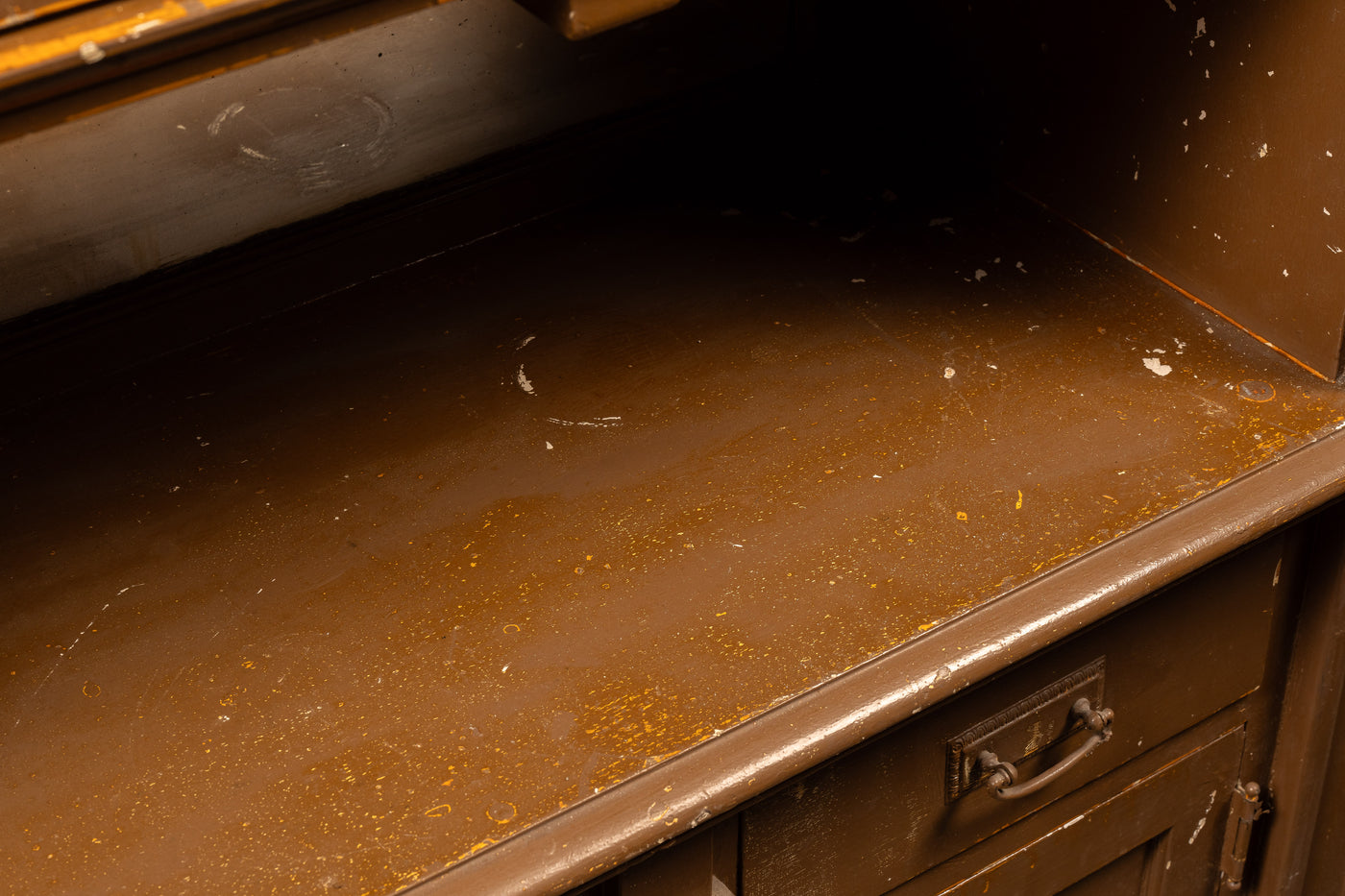 Early Rustic Painted Hutch