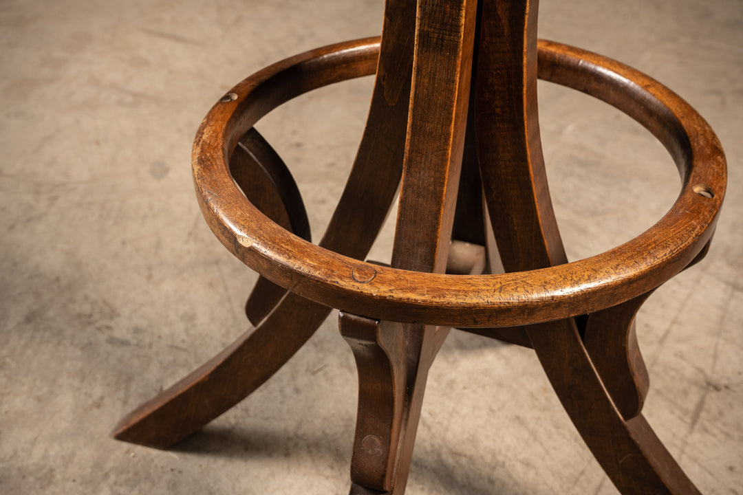 Antique Wooden Draftsman Stool – Industrial Artifacts