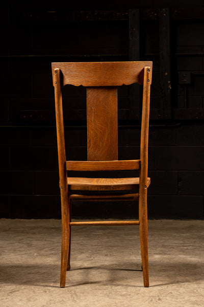 Set of Four Antique Oak Farmhouse Dining Chairs