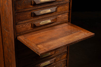 Antique Wooden Document Cabinet