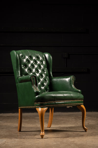 Vintage Tufted Wingback Armchair