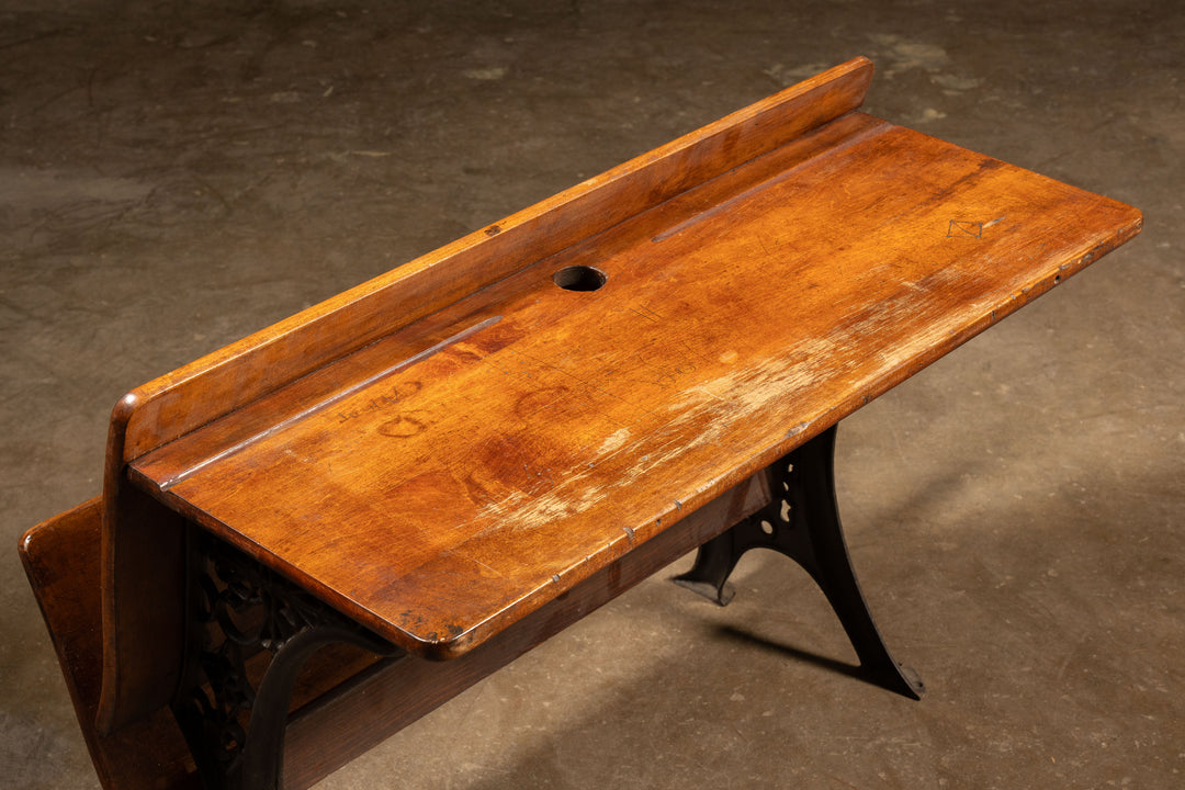 19th Century Andrews #4 Folding School Bench Desk – Industrial