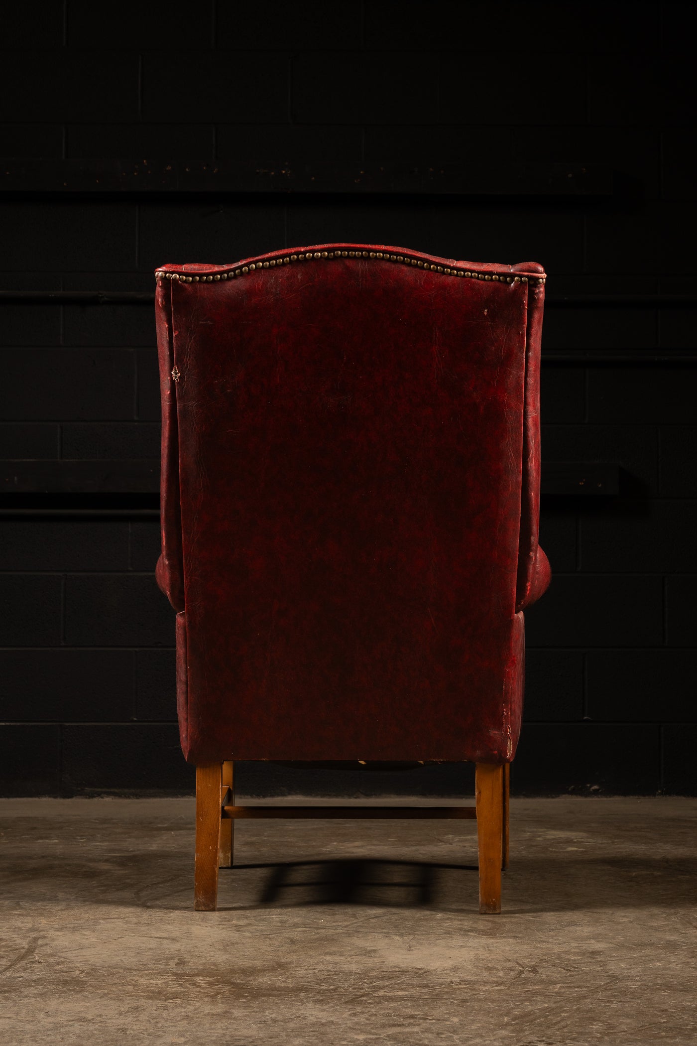 Burgundy Tufted Armchair