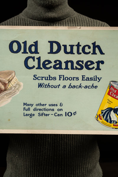 Early 20th Century Cardstock Old Dutch Cardstock Sign