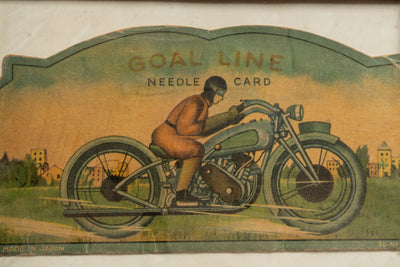 Vintage Framed Goal Line Needle Card