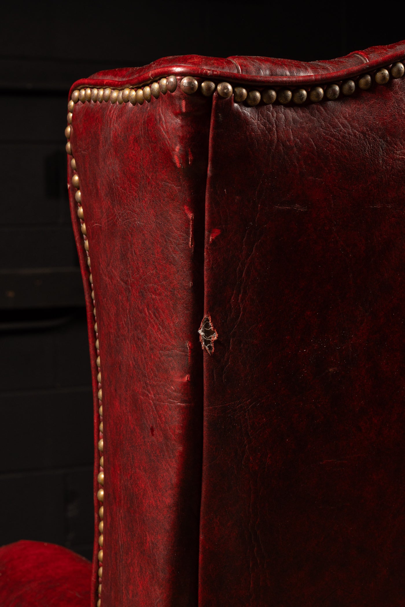 Burgundy Tufted Armchair