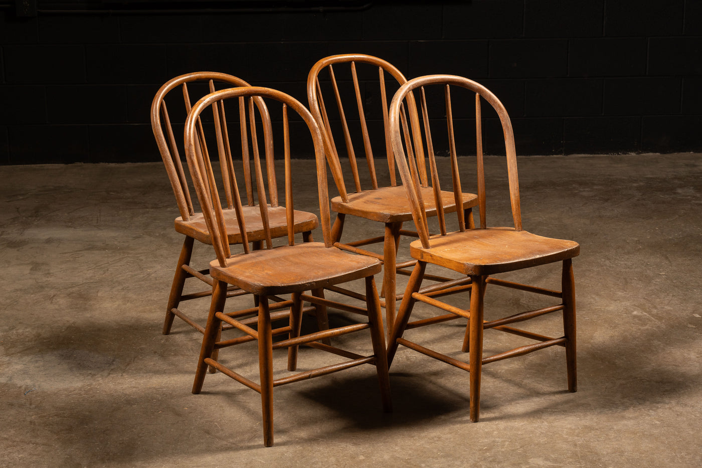 Set of Four Farmhouse Windsor Chairs