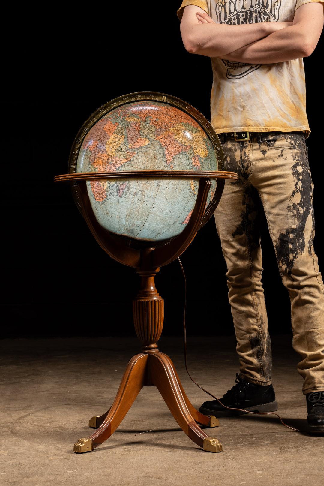 Vintage Replogle Lighted 16-Inch Library Globe – Industrial Artifacts