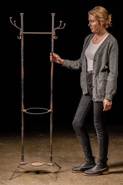 Antique Japanned Copper Coat Rack