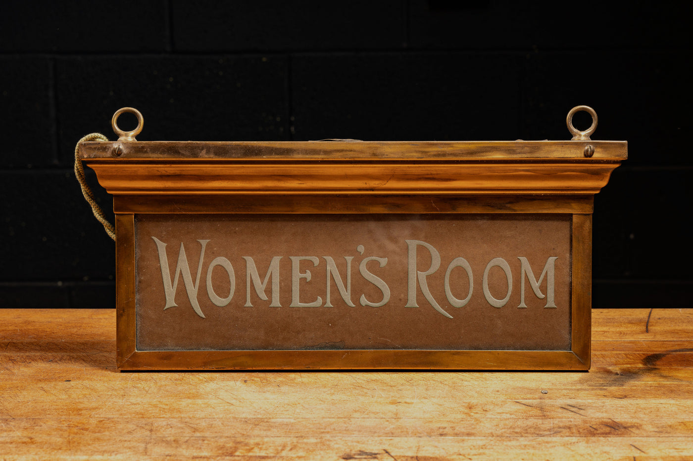 Early 20th Century Frink Polarlite Women's Room Sign